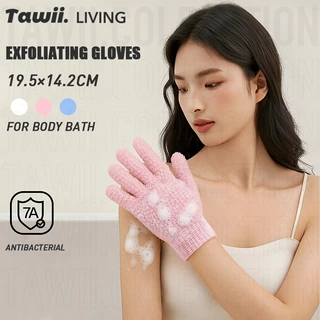 Tawii. ถุงมือขัดผิว ถุงมืออาบน้ํา ขัดผิว ขจัดเซลล์ผิวเก่า ใช้ขณะอาบน้ำ Shower Gloves