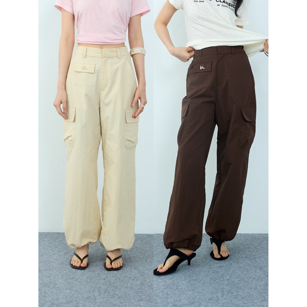 NEW!! KANNI - OFF DUTY PANTS (กางเกงทรงคาร์โก้ผ้าไนล่อน)