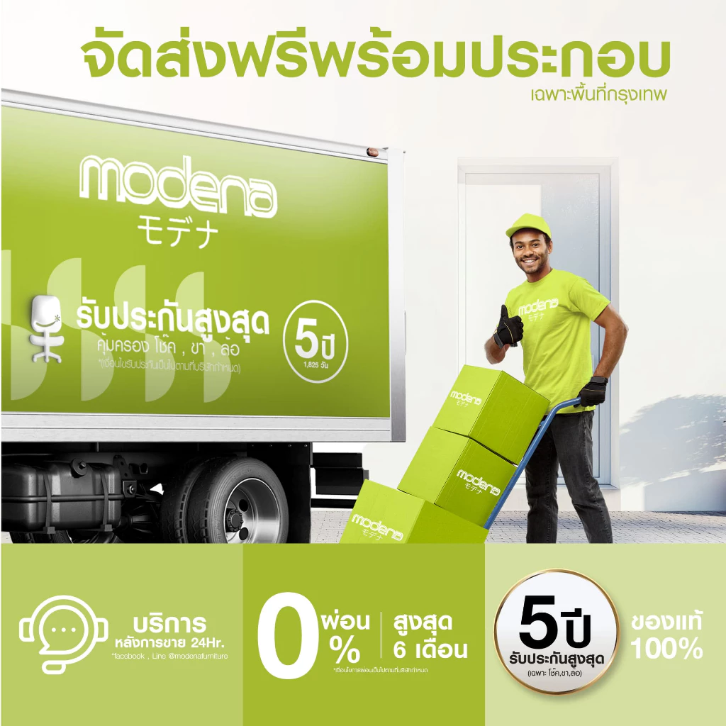 Modena Vibe เก้าอี้ทำงาน Ergonomic พนักพิงตาข่าย Lumbar ปรับได้ แขน 3D เอนล็อกได้ รับ 130 กก. thumbnail 10