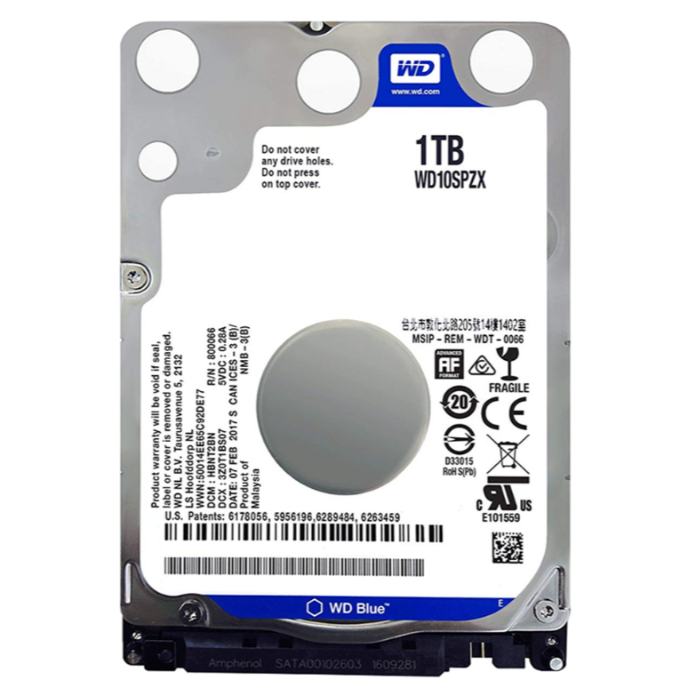 1TB HDD WD Blue (5400RPM, 128MB, SATA-3) WD10SPZX