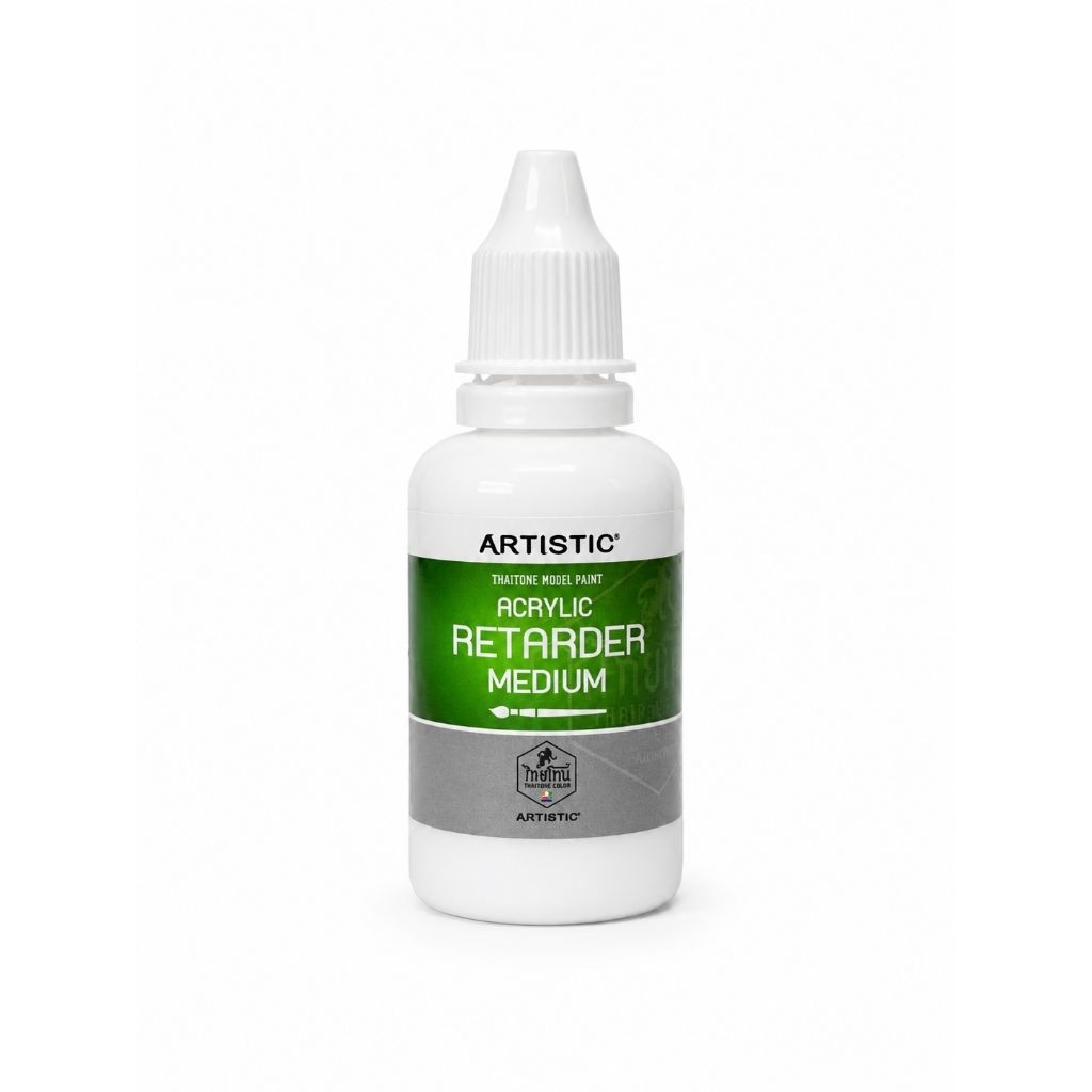 Acrylic Retarder Medium น้ำยาผสมเพื่อให้สีอะครีลิคแห้งช้าขึ้น สำหรับงานพู่กันและการเกลี่ยสี
