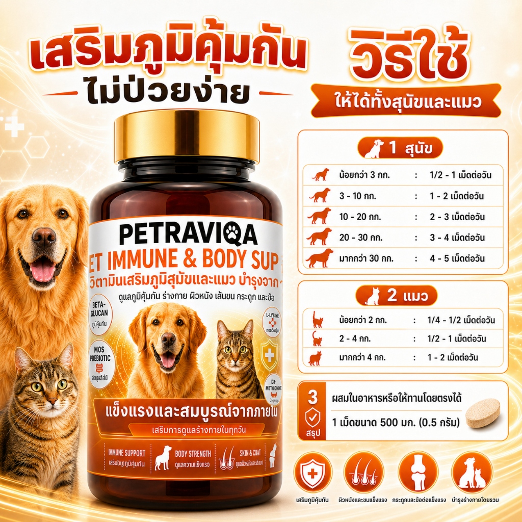Petraviqa Beta Glucan+Lysine วิตามินเสริมภูมิ ไม่ป่วยง่าย รูปที่ 4