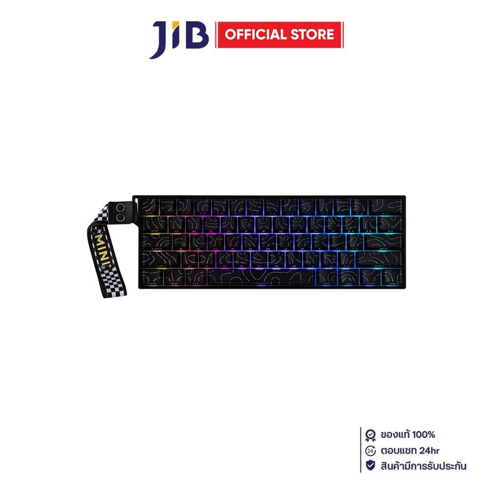 WIRELESS KEYBOARD (คีย์บอร์ดไร้สาย) AULA MINI 60 HE MAX - LINGYUN MAGNETIC SWITCH RGB EN BLACK