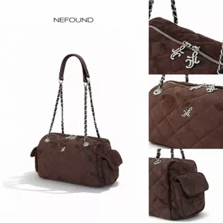 NF26051 NEFOUND กระเป๋าทรงหมอนคาร์โก้ รุ่น Bammy หนังกลับบุนุ่ม น้ำหนักเบา