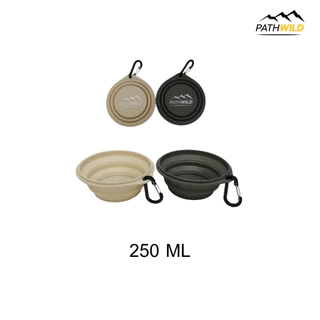 PATHWILD Silicone cup ชามพับสำหรับพกพา พับได้เล็ก พกพาง่าย ใส่ของร้อนได้ ปราศจากสาร BPA แถม Carabiner สำหรับคล้อง