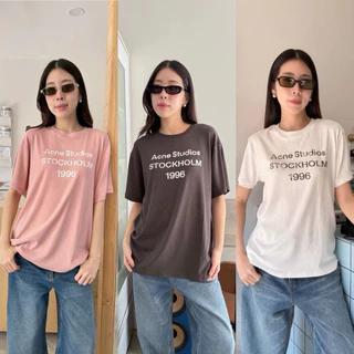 Ac T-Shirt เสื้อยืดแบรนด์ดัง ดีเทลสกรีน ผ้าสลาฟใส่สบาย น่ารักมากกก ชนช็อปเกาหลีเลยค้า
