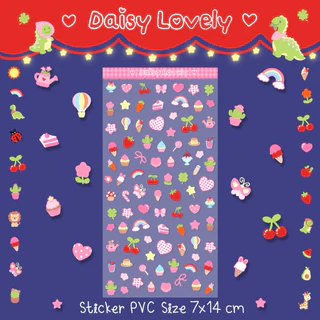 Daisy Lovely | Tiny Sticker ลอกออกไม่ทิ้งคราบ สติ๊กเกอร์จิ๋ว ไดคัท ติดกล้องไอโฟน เคส planner diary📙 Mini Sticker Emoji