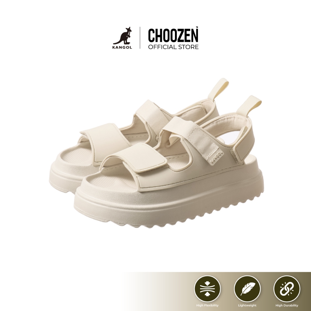 Kangol Slip-on Sandals รองเท้าแตะรัดส้น แบบสวม เสริมส้นแพลตฟอร์ม สวมใส่สบาย ผู้หญิง 65223636