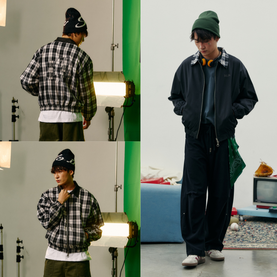 SO.ON : Dream in cloud Jacket เสื้อแจ็คเก็ต ลายสก็อต ใส่ได้ 2 ด้าน รุ่น Invert jacket