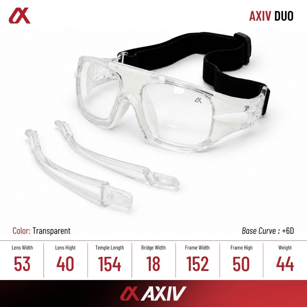AXIV نظارة رياضية DUO 2 في 1 بأذرع وحزام قابلة للتبديل — صورة 7