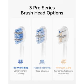 Laifen Wave Toothbrush Heads 3-Pack หัวแปรงสีฟันไฟฟ้า Laifen Wave เเพ็ค 3 ชิ้น ทำความสะอาดอย่างล้ำลึก อ่อนโยนต่อเหงือก