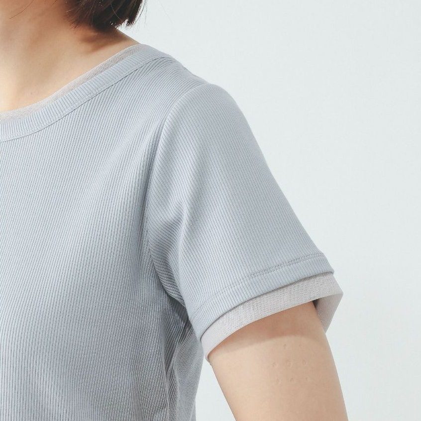 GLOBAL WORK × FRUITS ZIPPER تيشيرت بطبقتين وهمية — صورة 8