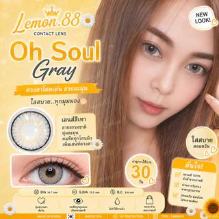คอนแทคเลนส์ บิ๊กอาย รุ่น Oh soul สีเทา/ตาล Gray/Brown มีค่าสายตา (0.00)-(-10.00)