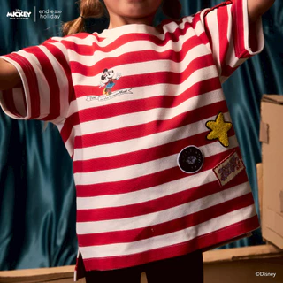 Endless Holiday Mini Weekend Tee Minnie Ears to the Ocean Blue & Red Stripe