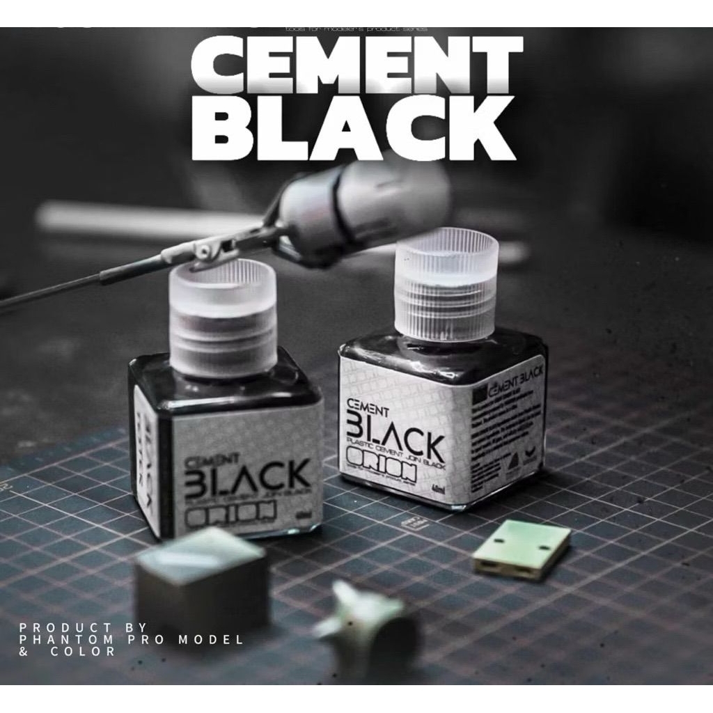 ORION Cement Black กาวเนื้อดำ สำหรับอุดขัดพลาสติกโมเดล ขนาด 40 ml
