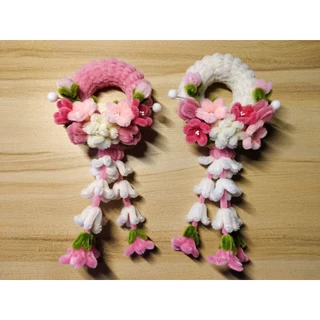 พวงมาลัยลวดกำมะหยี่พร้อมกล่อง(พร้อมส่ง)