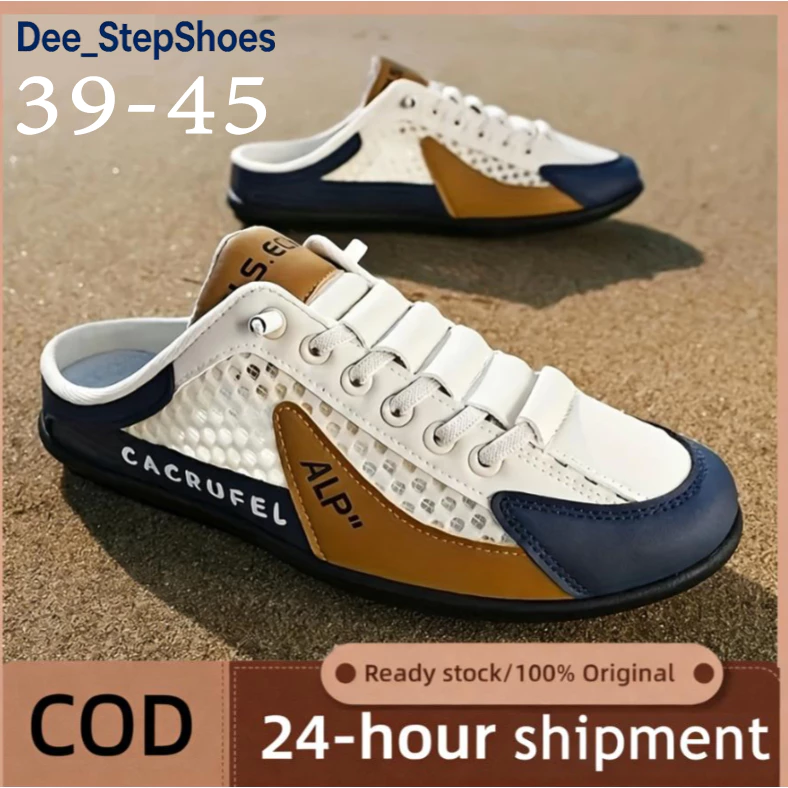 Dee_StepShoes รองเท้าแตะผู้ชายระบายอากาศดี สไตล์แฟชั่นลำลอง เหมาะออกกำลังกายกลางแจ้ง และเดินช้อปปิ้ง 39-45
