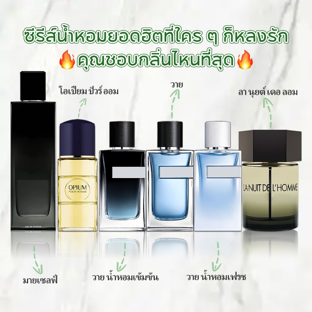 【 ✈สปอตของแท้💯】น้ำหอมผู้ชาย EDP | กลิ่นหอมสะอาด สดชื่น มีเสน่ห์ | 2ml/5ml/10ml น้ำหอมพกพา