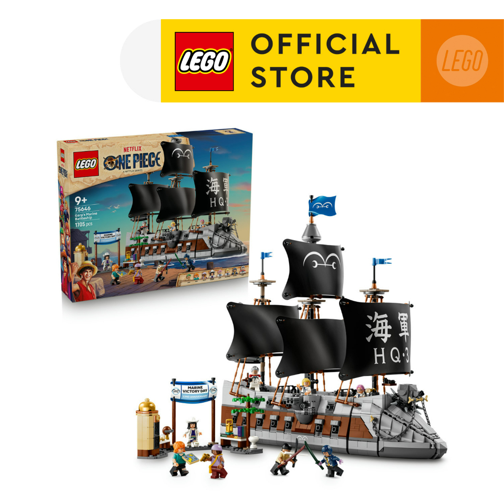 LEGO ONE PIECE 75646 Garp's Marine Battleship (1705 Pieces), Building Blocks, Kids Toy
