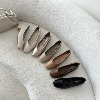 [สินค้าขายดี/พร้อมส่ง]รองเท้าคัทชู หน้าตัดBlock Heels ส้นสูง1นิ้ว รองเท้าkaimooksissy Ks25502