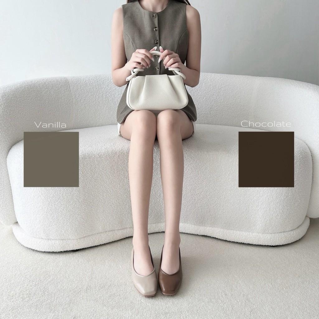 [สินค้าขายดี/พร้อมส่ง]รองเท้าคัทชู หน้าตัดBlock Heels ส้นสูง1นิ้ว รองเท้าkaimooksissy Ks25502