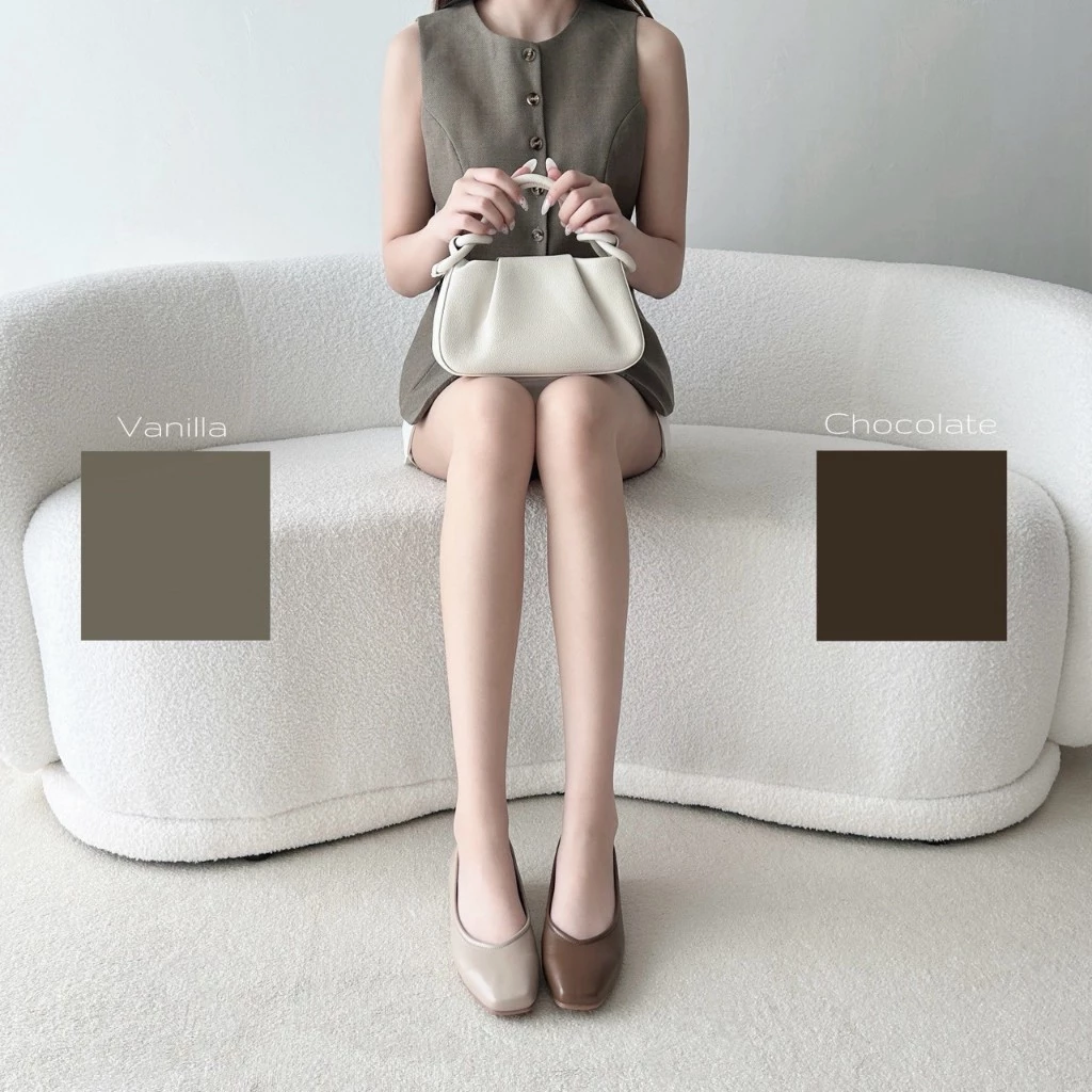 [สินค้าขายดี/พร้อมส่ง]รองเท้าคัทชู หน้าตัดBlock Heels ส้นสูง1นิ้ว รองเท้าkaimooksissy Ks25502