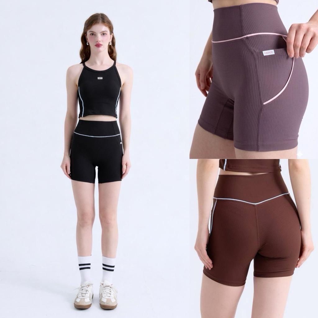 (พร้อมส่งทุกสี) Mood Sculpt Shorts - กางเกงออกกำลังกายขาสั้นผู้หญิง กระชับ เก็บทรง | THE MOOD MOVE