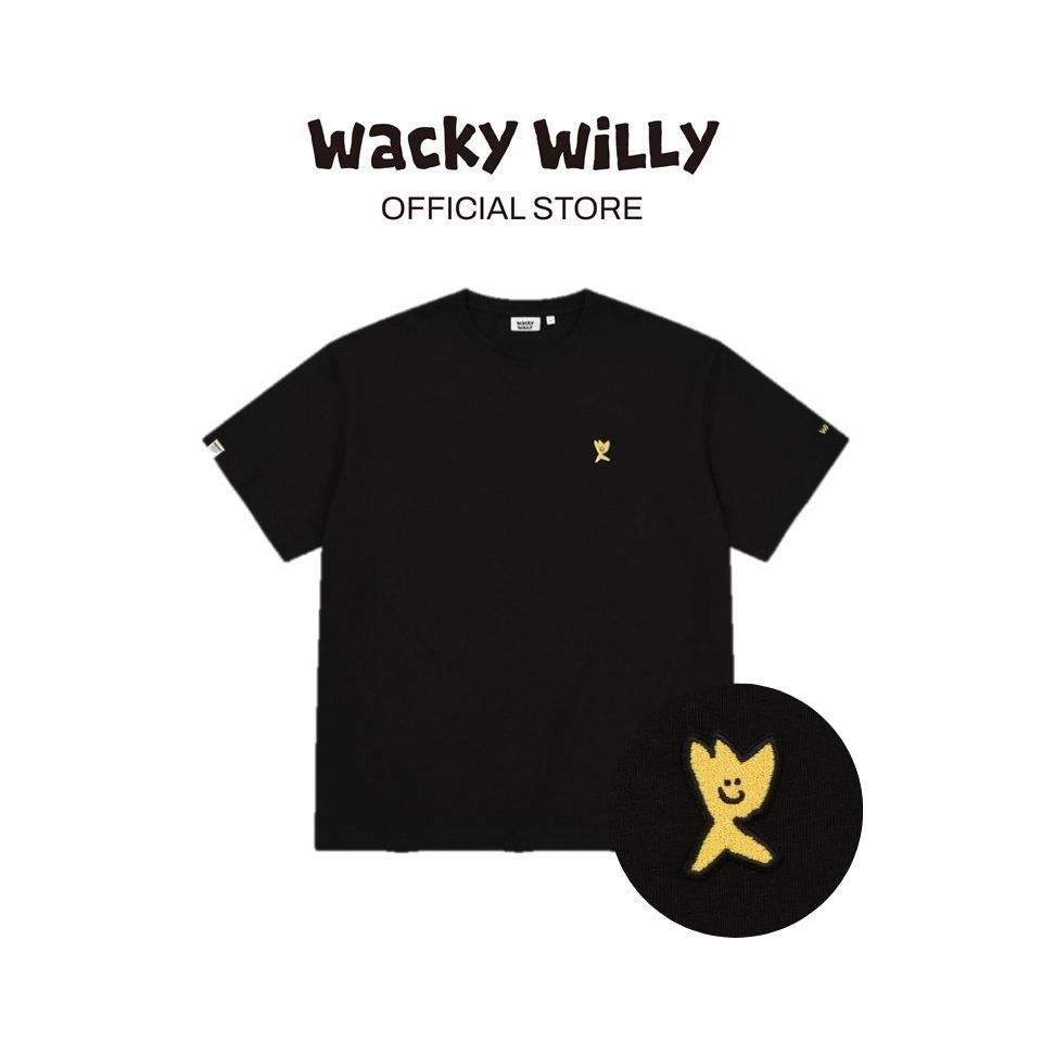 WACKY WILLY เสื้อยืดรุ่น Kiky Wappen Short Sleeve T-Shirt Black (80161OKKSSU_S6BKXX)