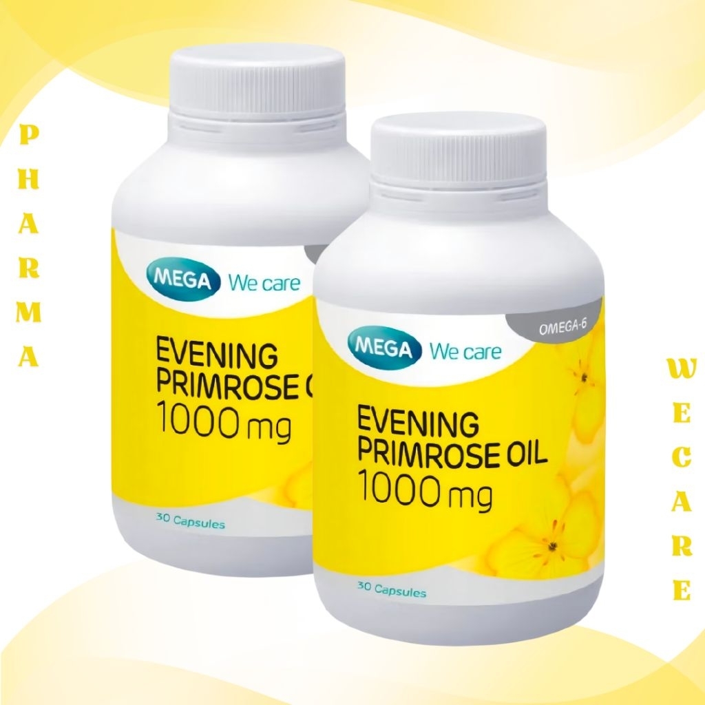 *MEGA We care เมก้าวีแคร์ Evening primrose oil 1000 mg น้ำมันอีฟนิ่งพริมโรส 1000 มก.