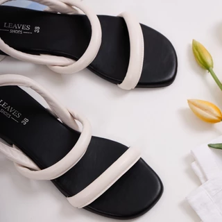 LEAVESSHOES รองเท้ารัดส้นผู้หญิง รุ่น Valley พื้นนุ่ม ใส่สบาย ไม่กัดเท้า สไตล์มินิมอล เกาหลี แมทช์ง่ายทุกลุค