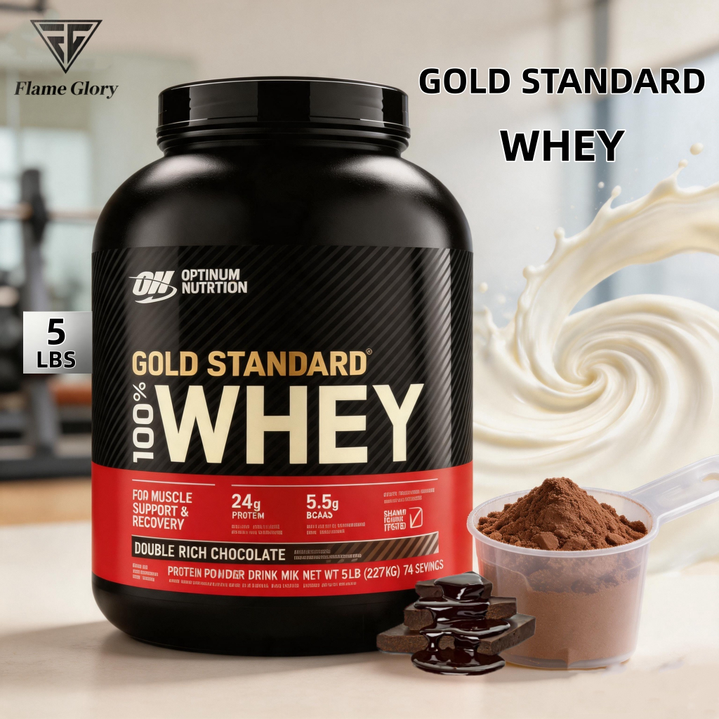 Optimum Nutrition Gold Standard Whey Protein 5 Lbs. เวย์โปรตีน ช่วยเสริมสร้างกล้ามเนื้อ