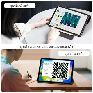 GKABXY เคสไอแพด แม่เหล็ก สำหรับ Gen 10/11 Air 11/13นิ้ว รุ่น 4/5 / ชิป M2/M3/M4 Pro รุ่น 4-6 เคส iPad พับได้หลายแบบ
