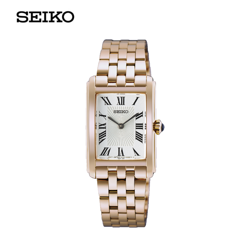 SEIKO QUARTZ ไซโก นาฬิกาข้อมือผู้หญิง รุ่น HGG002P ขนาด 22.20 mm. สีพิ้งก์โกล