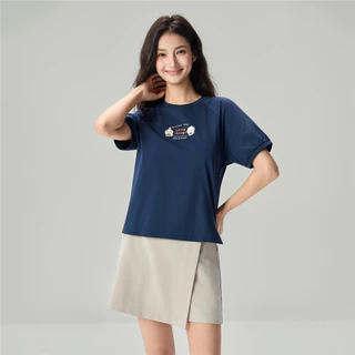 GIORDANO เสื้อยืดผู้หญิง Women's Sorona Printed Tee (CHIIKAWA) 05396405