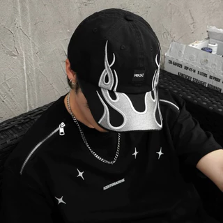 [HERMANZ] หมวกแฟชั่นแนวสตรีท หมวกลายไฟ WASC CAP