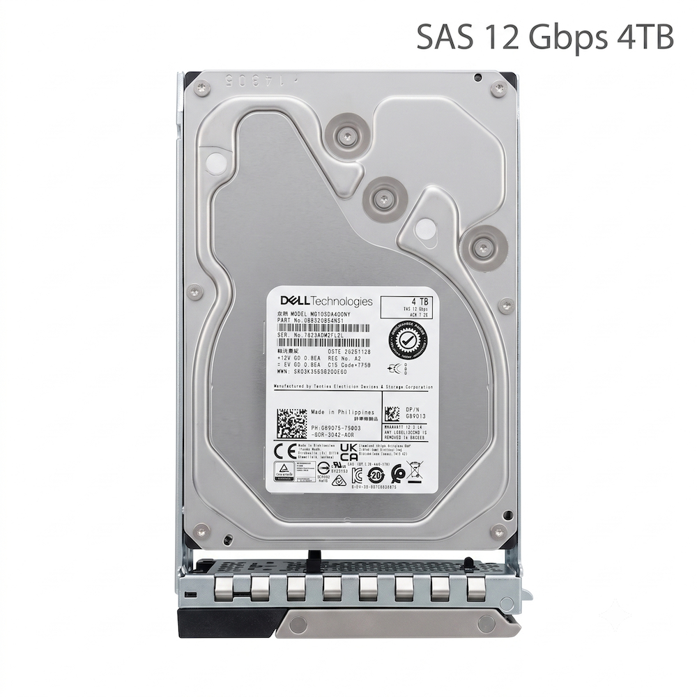 HDD 4TB SAS 12Gbps 7.2K 3.5" Enterprise HDD MG10SDA400NY / 09VN79 ประกัน 1 ปี พร้อมส่ง