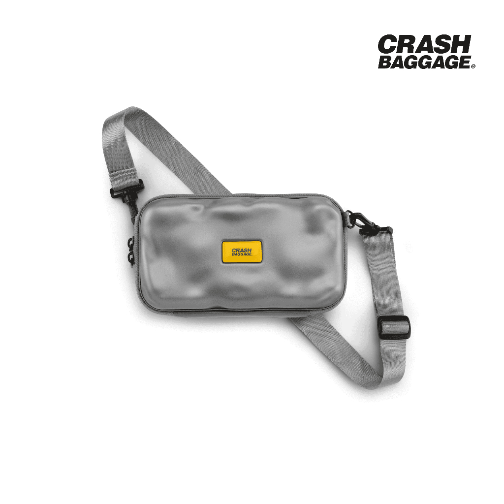 CRASH BAGGAGE กระเป๋าสะพายข้าง รุ่น MINI ICON สี RAW STEEL