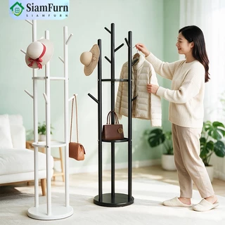 【สินค้าพร้อมส่ง】ราวแขวนผ้าหลายชั้น เหล็กกล้า ไว้แขวนเสื้อและกระเป๋า ที่แขวนกระเป๋า ใช้ในห้องนอน คอนโด