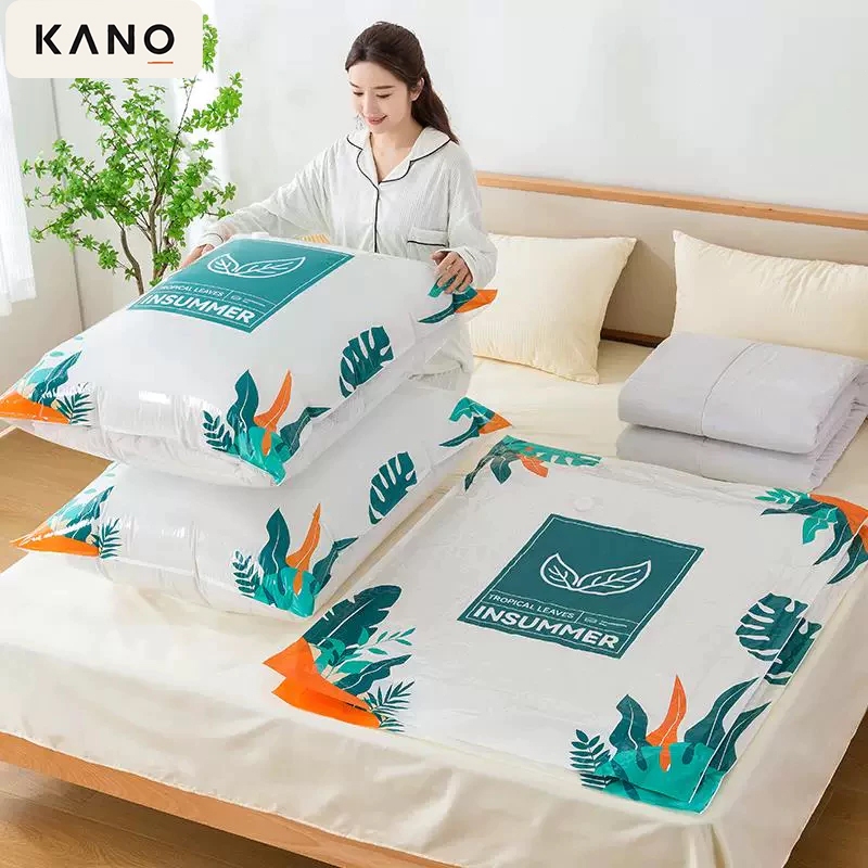 KANO ถุงสูญญากาศ เก็บเสื้อผ้าผ้าห่มผ้านวมจัดเก็บของกระชับพื้นที่แพ็คของเดินทางถุงใส่เสื้อผ้าพกพา