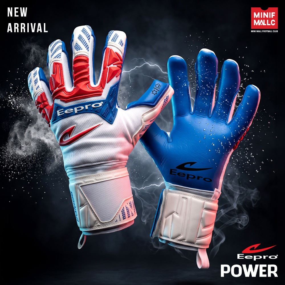 ถุงมือผู้รักษาประตู Eepro รุ่น NATIVE รหัส EG1006 ถุงมือโกล หน้ามือ Germany Latex หนา มี Finger Save 4 นิ้ว สามารถถอดได้
