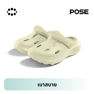 【สินค้าใหม่】POSE รองเท้าแตะ EVA พื้นหนาแบบเจาะรู น้ำหนักเบาพิเศษ นุ่มเด้งสบายเท้า P623202