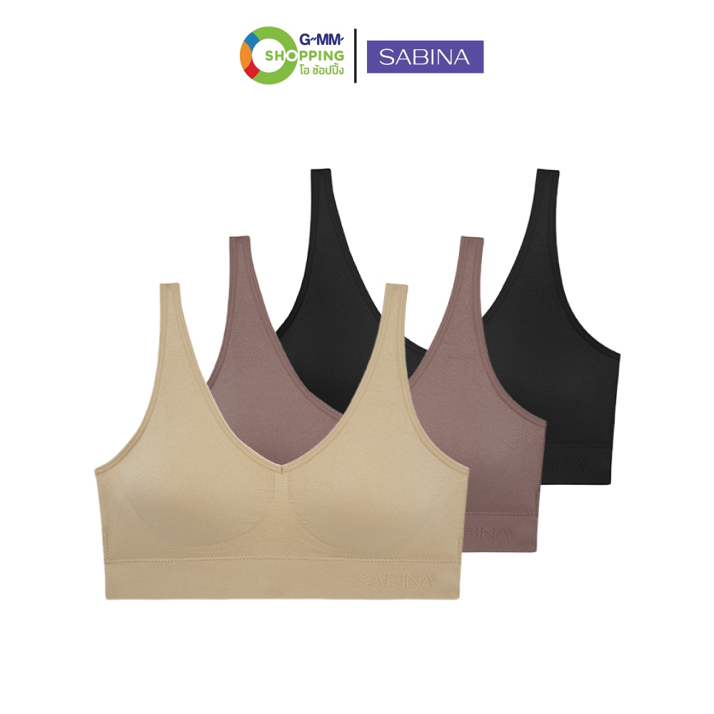 SABINA ซาบีน่า เเฮปปี้ บรา พรีเมี่ยม 5 ตัว เบสิก+พาเลท บราไร้โครง #202470 — صورة 2