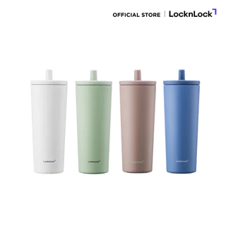 LocknLock แก้วเก็บอุณหภูมิเคลือบเซรามิก Pop Up Straw Ceramic 740ml. LHC4156