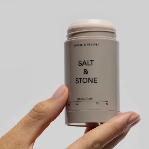 Salt & Stone Natural Deodorant Stick 75g 48H Deo Stick Niacinamide Spirulina Prebiotics Vegan