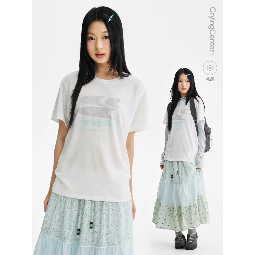 CryingCenter เสื้อยืดคอกลมผ้านุ่ม เบาสบาย Soft & Light Polkadot T-Shirt