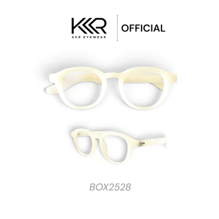 KKR EYEWEAR แว่นกรองแสงสีฟ้า กรอบเรโทร สายตาปกติสำเร็จรูป(มีค่าสายตาตัดใหม่) ตัดสายตาเลนส์แท้ อย.ไทย BOX2528