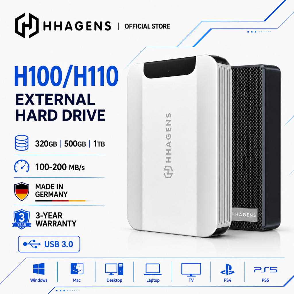 HHAGENS H100/H110 HDD การจัดเก็บข้อมูล 320GB/500GB/1TB USB3.0 2.5“Disk/Portable Hard Drives/External
