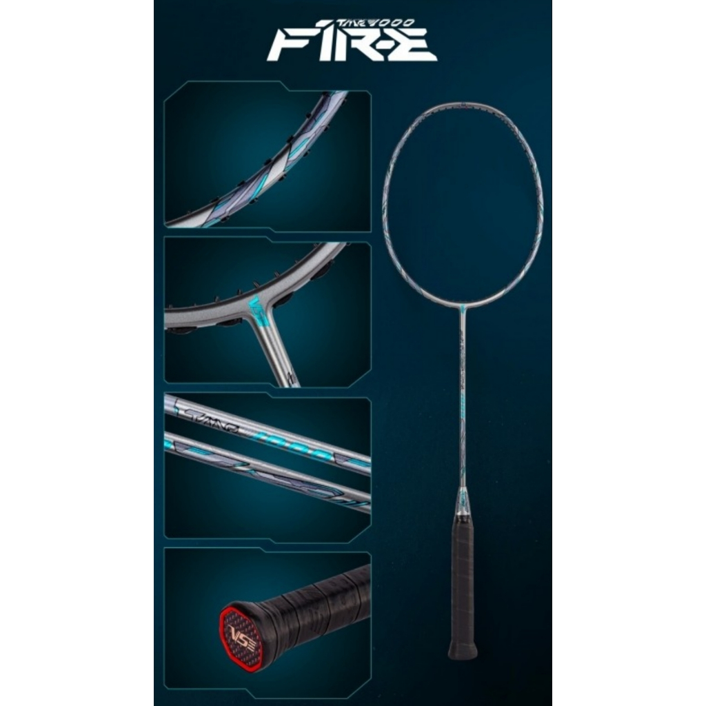 ไม้แบดมินตัน VS FIRE 1000G (GRAY) 4U แถมเอ็น(V5) พันด้าม ซอง **โปรดอ่านรายละเอียดก่อนสั่ง**