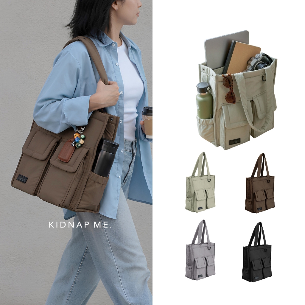 กระเป๋าผ้าร่ม สะพายไหล่ กันละอองน้ำ หนานุ่ม เบา ใส่ของ Laptop iPad Tablet FINDER PLUS+ BAG KIDNAP ME.