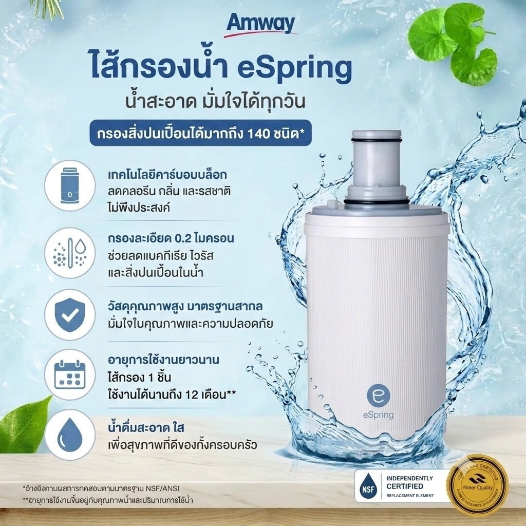 🔥พร้อมส่ง Espring Amway ไส้กรองน้ำ ของแท้ สปริงแอมเวย์ อะไหล่เครื่องกรองน้ำแอมเวย์